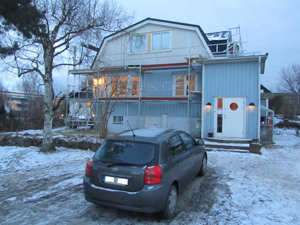 Exteriör under tillbyggnad