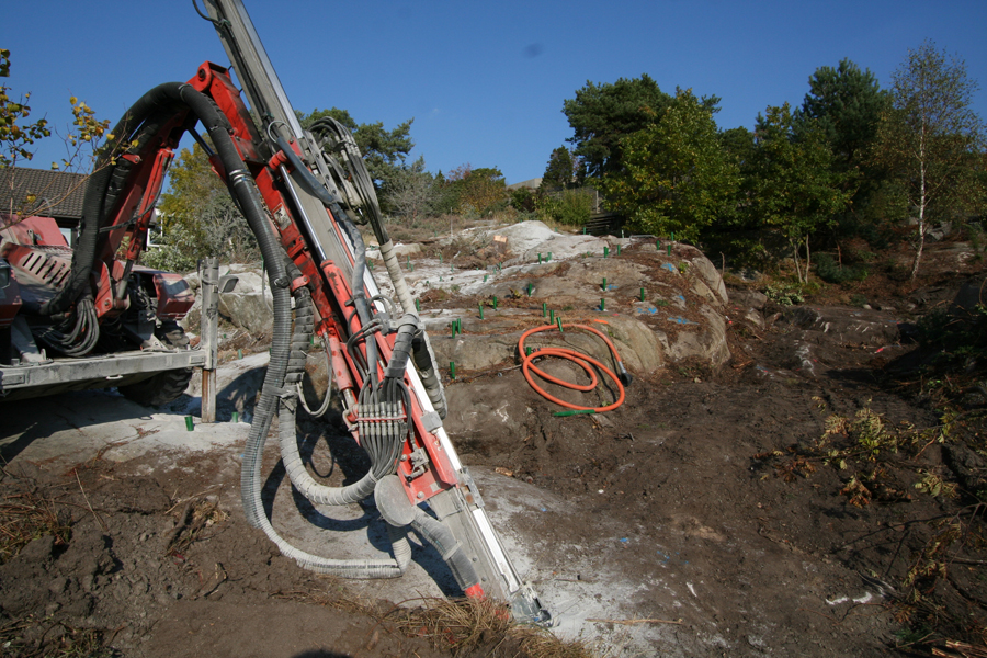 Markarbeten fr nyproduktion villa Vstergrds Vale, Nset