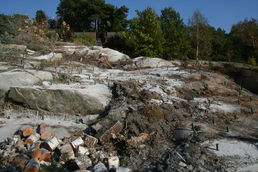 Markarbeten fr nyproduktion villa Vstergrds Vale, Nset