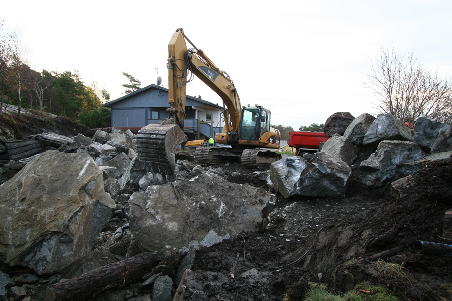 Markarbeten fr nyproduktion villa Vstergrds Vale, Nset