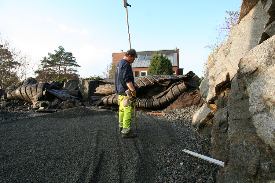 Markarbeten fr nyproduktion villa Vstergrds Vale, Nset